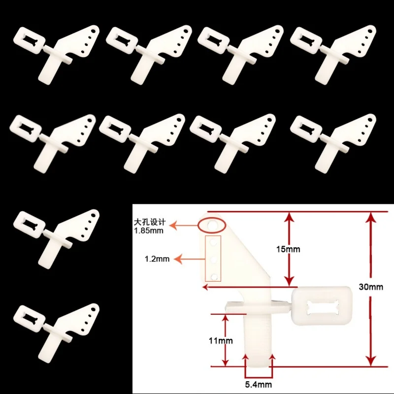 

10 наборов/Лот, нейлоновый штепсельный руль KT, Угол управления RC, рога, молния для радиоуправляемого самолета, запчасти для радиоуправляемых моделей самолетов
