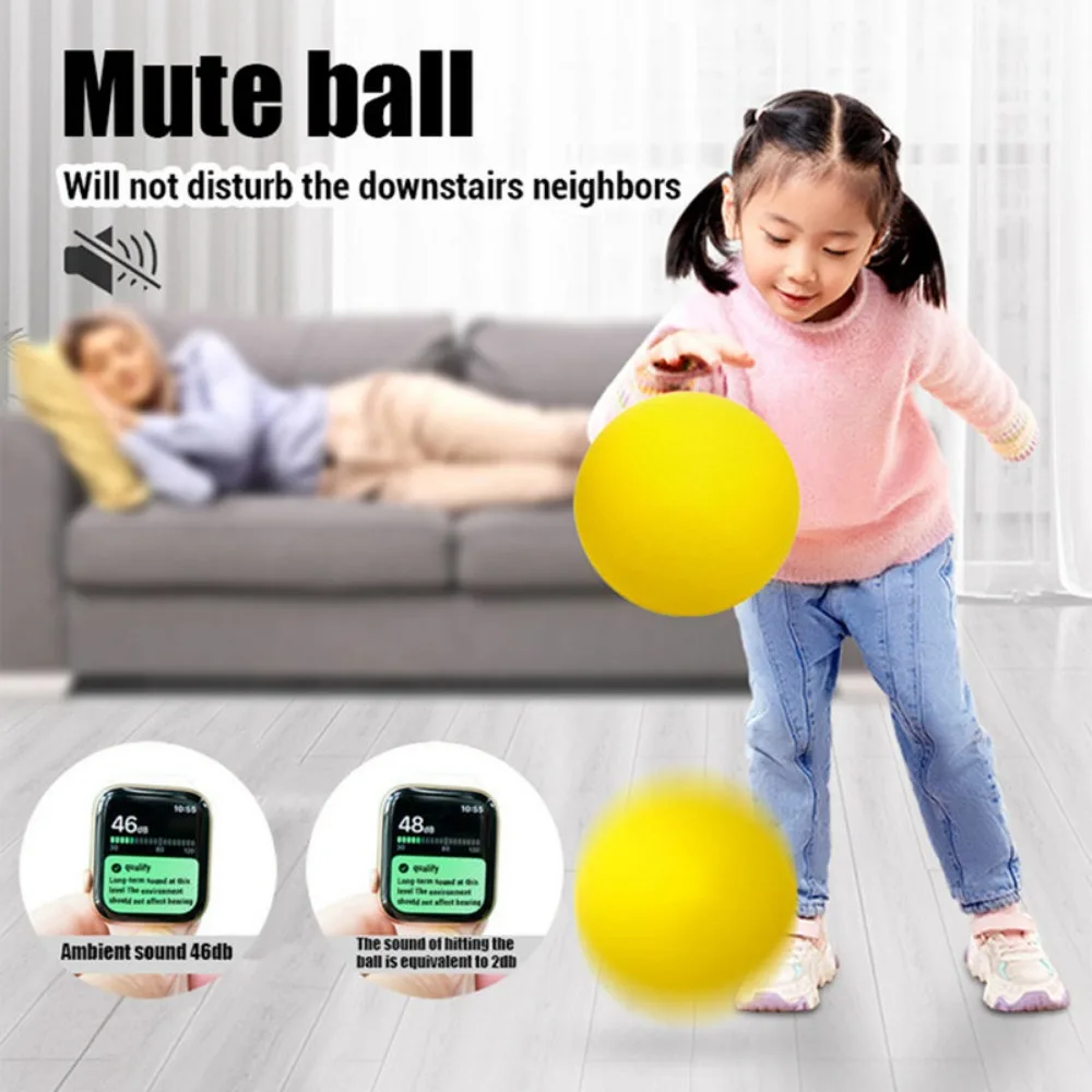 Damage The Floor Outdoor Games Quiet Soft Elastic Ball Mute Ball Solid Sponge Ball Noise Reduction Ball Soft Elastic Ball