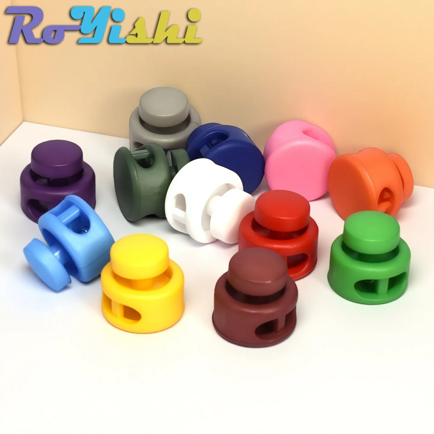 13-1000 Pcs/Pack Plastic Cord Lock Stopper Toggle Clip for Drawstring Elastic Lanyard Paracord Rope Garment Bag Accessories view 5