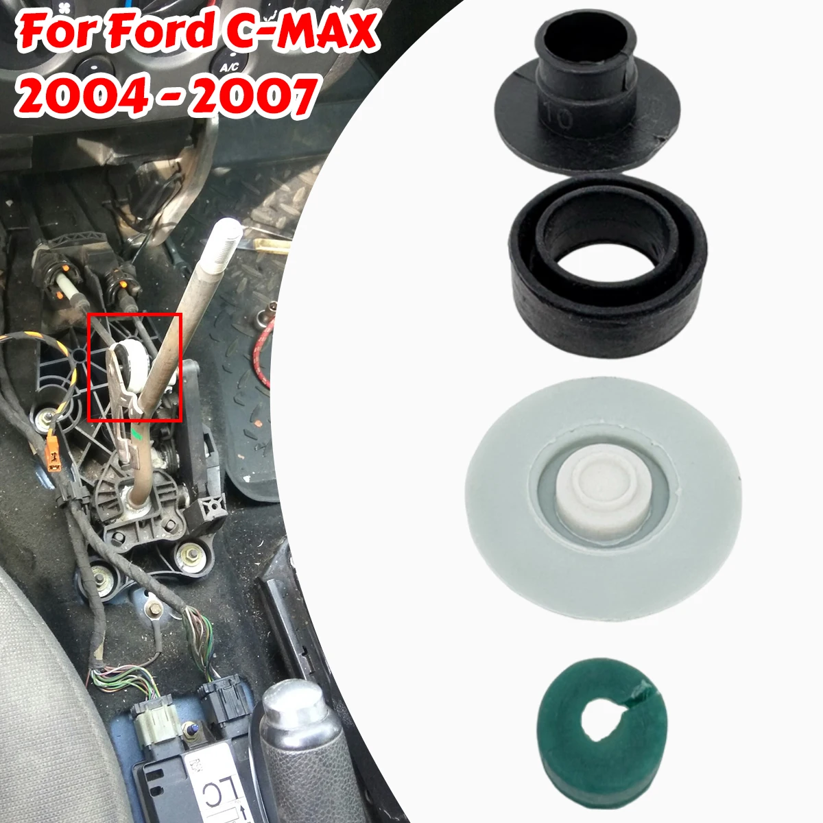 

For Ford C-MAX 2004-2007 Gearshift Cable Gearbox Control Bushing Lever Selector Linkage End Rod 2S6R7E395AG Accessories Manual
