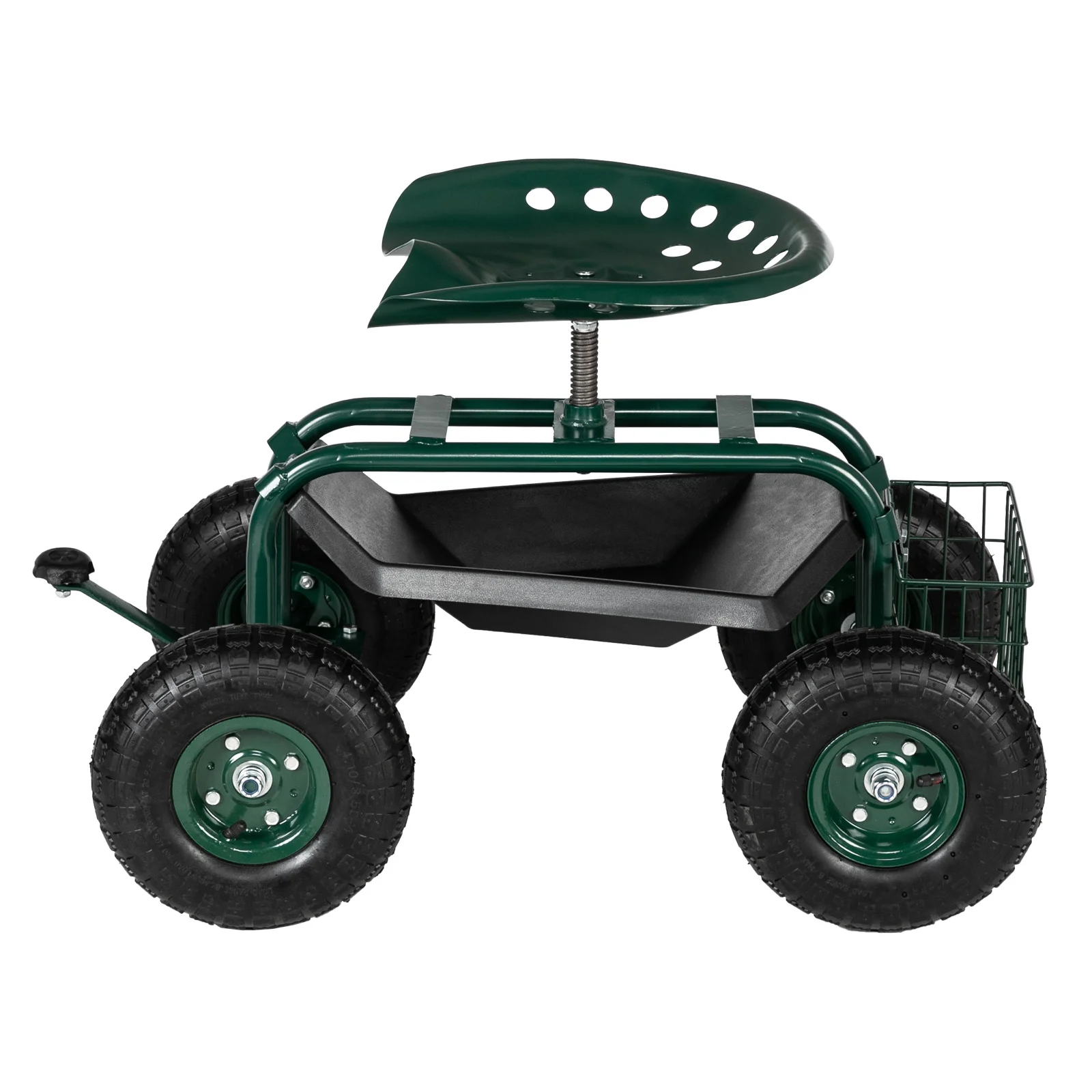 75*45*47cm Iron Short Handle Garden Seat Car, Garden Cart Rolling Work Seat Outdoor