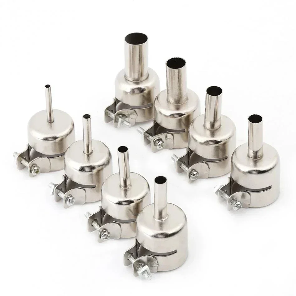 

Reliable Stainless Steel Nozzles for Hot Air Stations, Locking Mechanism, Compatible with Aoyue 906 968 850 and More 1pc