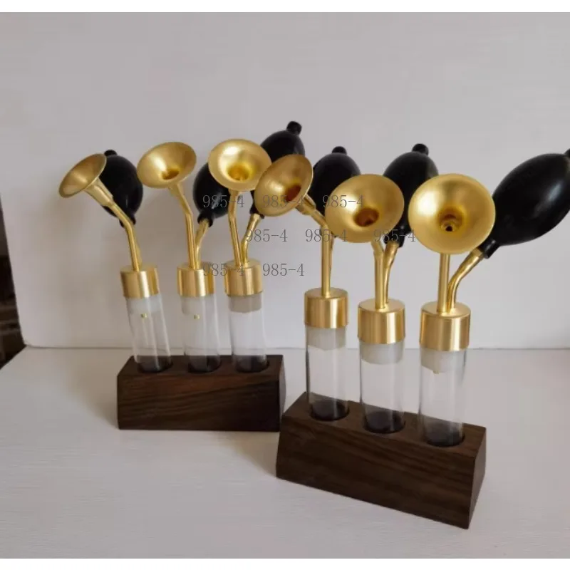 Creative Custom Glass Scent Bottle Brass Aroma Instrument for SPA Liquor Essential Oil Perfume