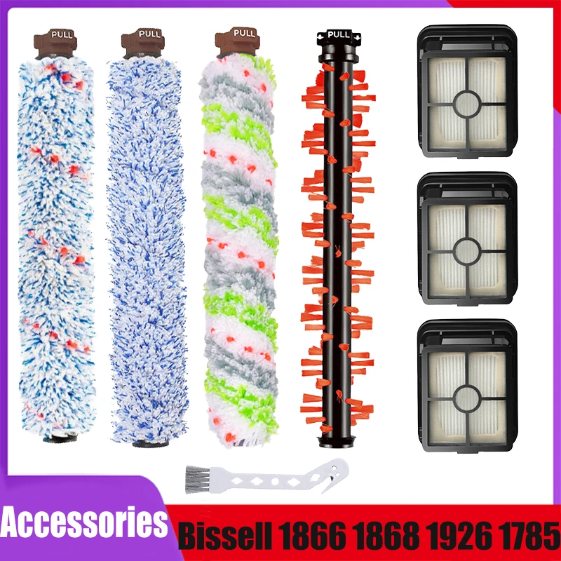 Filtre de moteur sans fil pour Bissell Crosswave 1713, pièces de barre de rouleau de brosse principale, Pet Pro 2224E, 2582E 2582N série 1866 1868 1934 1926