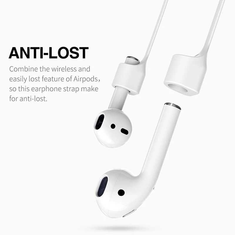 Силиконовый держатель для наушников с защитой от потери, кабель для AirPods 1, 2, 3, беспроводные Bluetooth-наушники, магнитный силиконовый шейный ремешок, шнур