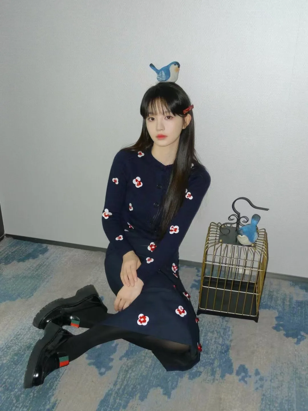 Tian Xiu Wei Matched uu Open Cardigan Winter New Design Bead Flower Decoration Versatile Knitted Sweater Casual Sle Woo...