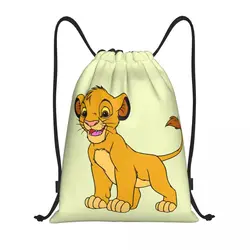 Custom Simba Nala The Lion King zaino con coulisse borse uomo donna leggero Pumbaa palestra sport Sacks Sacks per Yoga