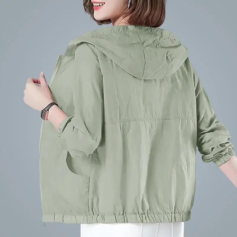{MAX-66} Summer Sun Protection Outdoor Breathable Long-Sleeved Thin Jacket With Hood