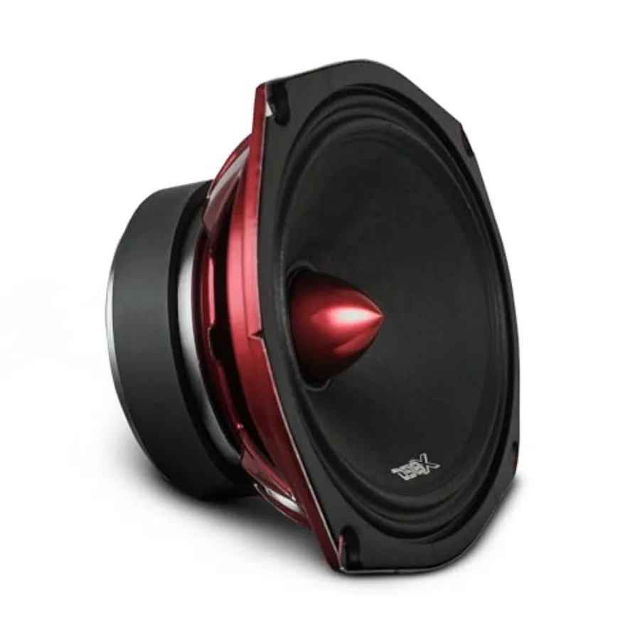 

Car truck motorcycle door speakers: red aluminum bullet midrange 6x9 size 400W max/ 200W RMS 4 ohms premium audio quality