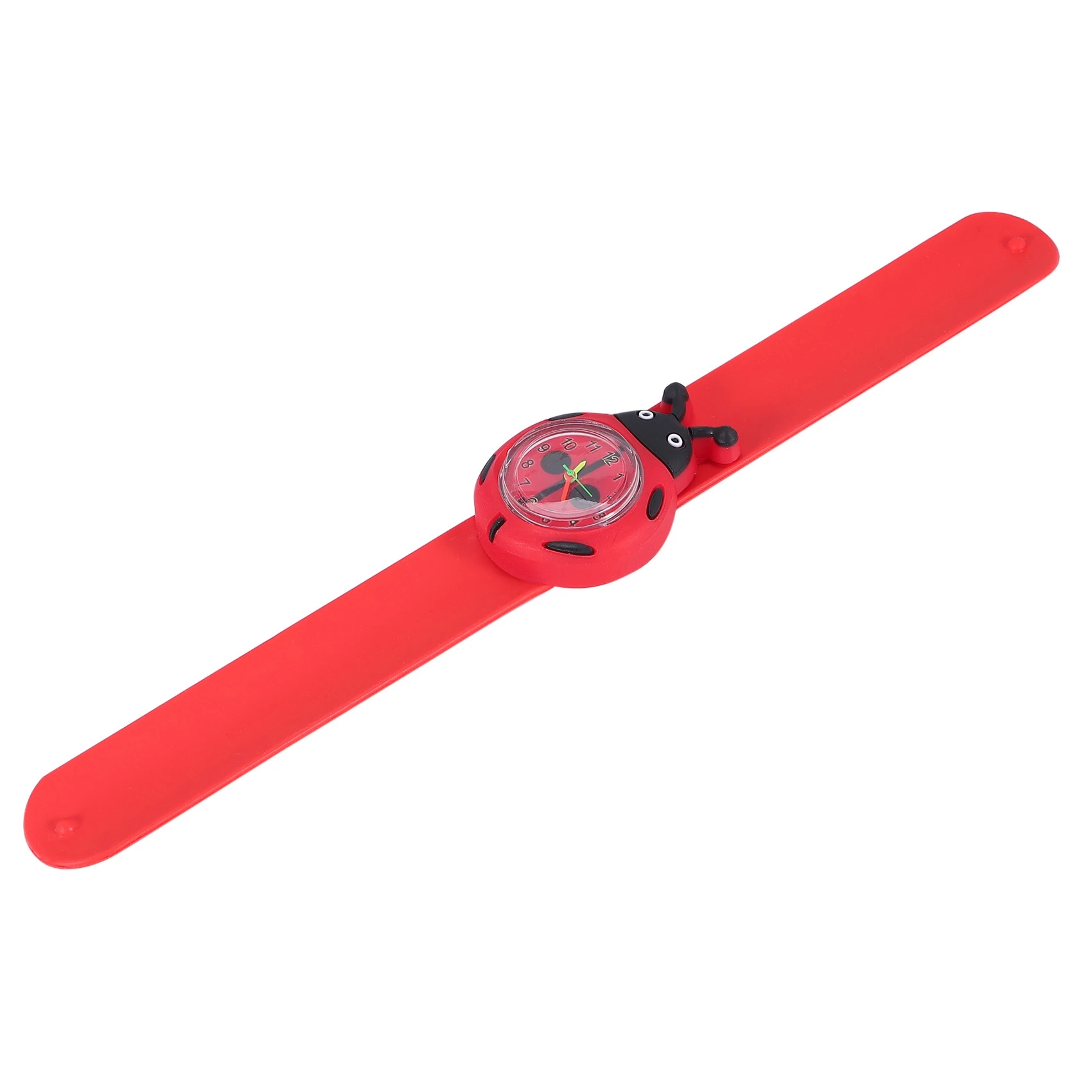 Child Boy Girl Ladybug Adorable Cartoon Silicone Watch - Color: