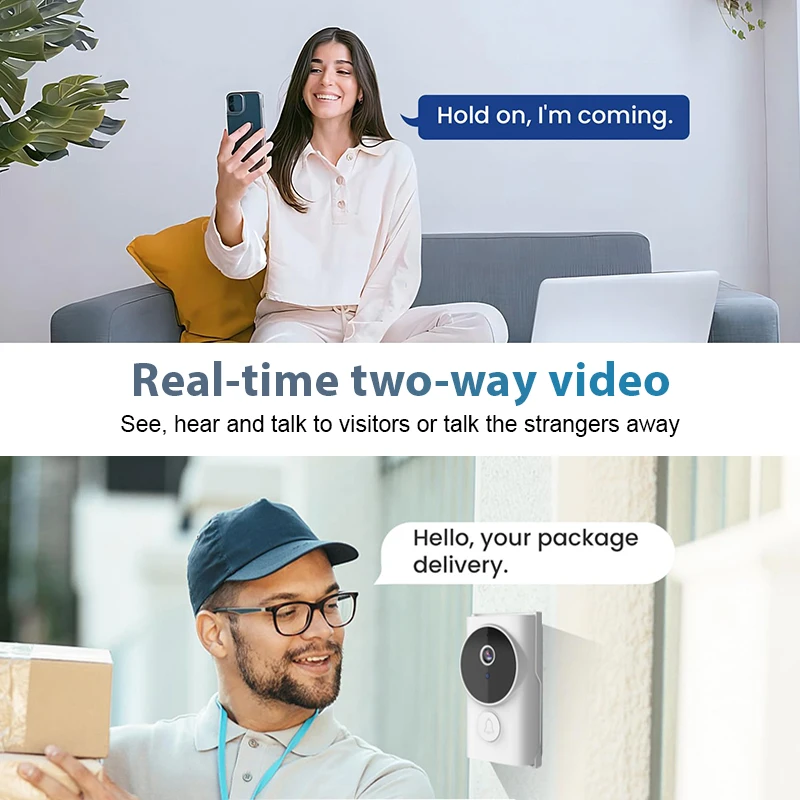 Tuya Popular Wireless Doorbell Camera 1080 High-Definition Bidirectional Audio WiFi Video Intelligent Intercom Doorbell