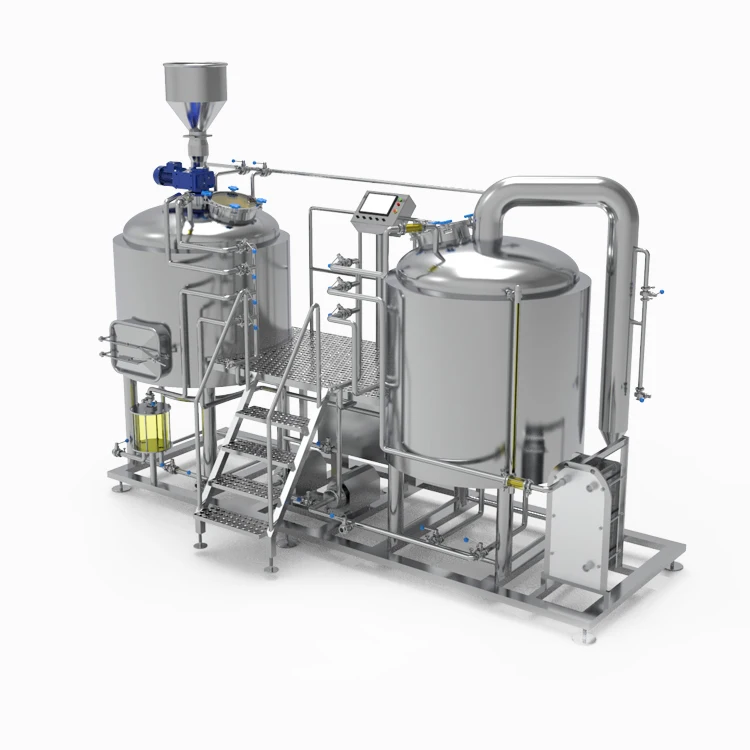 Craft Beer Brewing Equipment 2BBL 3 Vessel Brewhouse System Stainless Steel Microbrewery Fermentation Tank Commercial Use