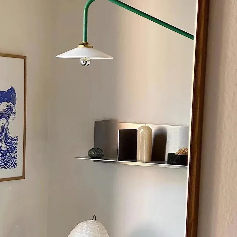 Light Luxury Style Minimalism Stainless Steel Storage Rack Small Living Room Wall-Mounted Bookshelf Vase General Cargo Storage