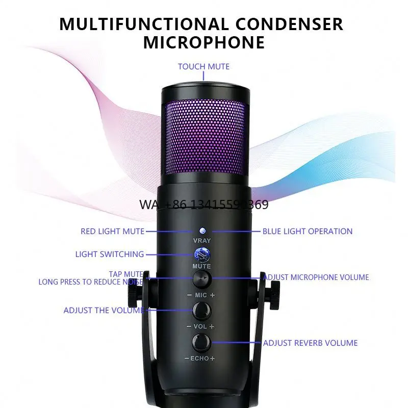 

MU900 Rgb Professional Wireless Gaming Headset With Microphone With CE Certificate