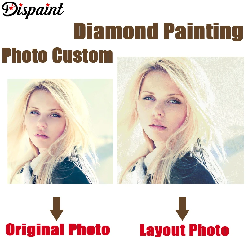 

Dispaint Photo Custom Diamond Painting Cross Stitch Full Square/Round Rhinestone DIY Diamond 3D Diamond Embroidery Gift Sale