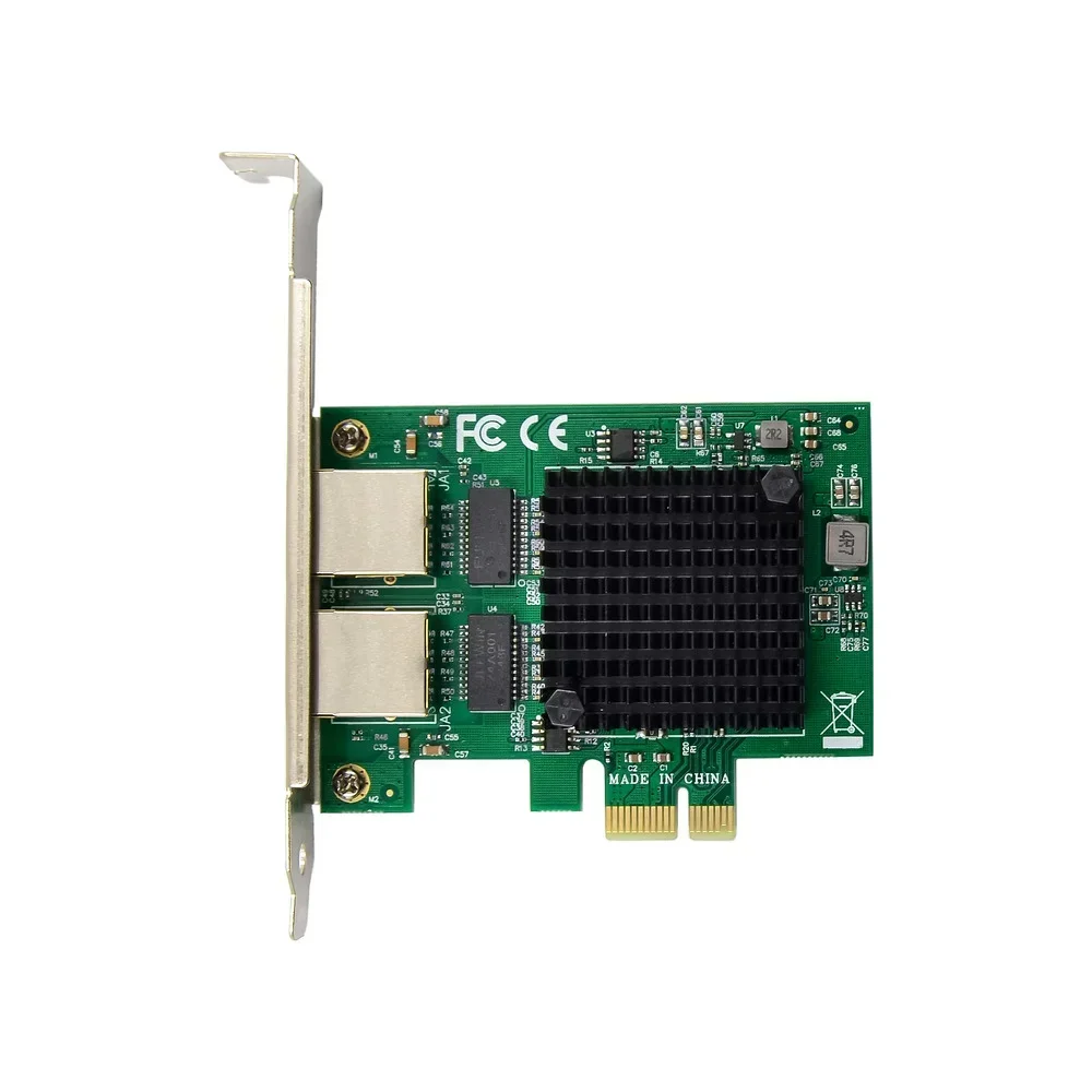 

Сетевая карта PCIe 1x Ethernet, 2 порта, 1000 Мбит/с, 1 Гбит/с, RJ45, двухпортовая сетевая карта, чипсет Intel 82571, гиббитная карта PCI-E x1 win10