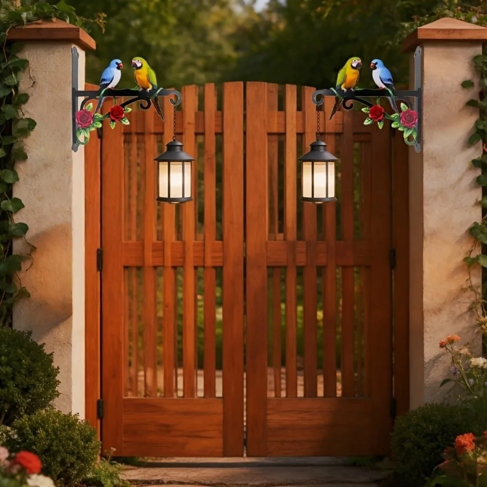 Beautiful Colorful Wall-mounted Hanger Rust-Proof Bird Wall Hook Outdoor Indoor Butterfly Hanging Bracket Courtyard