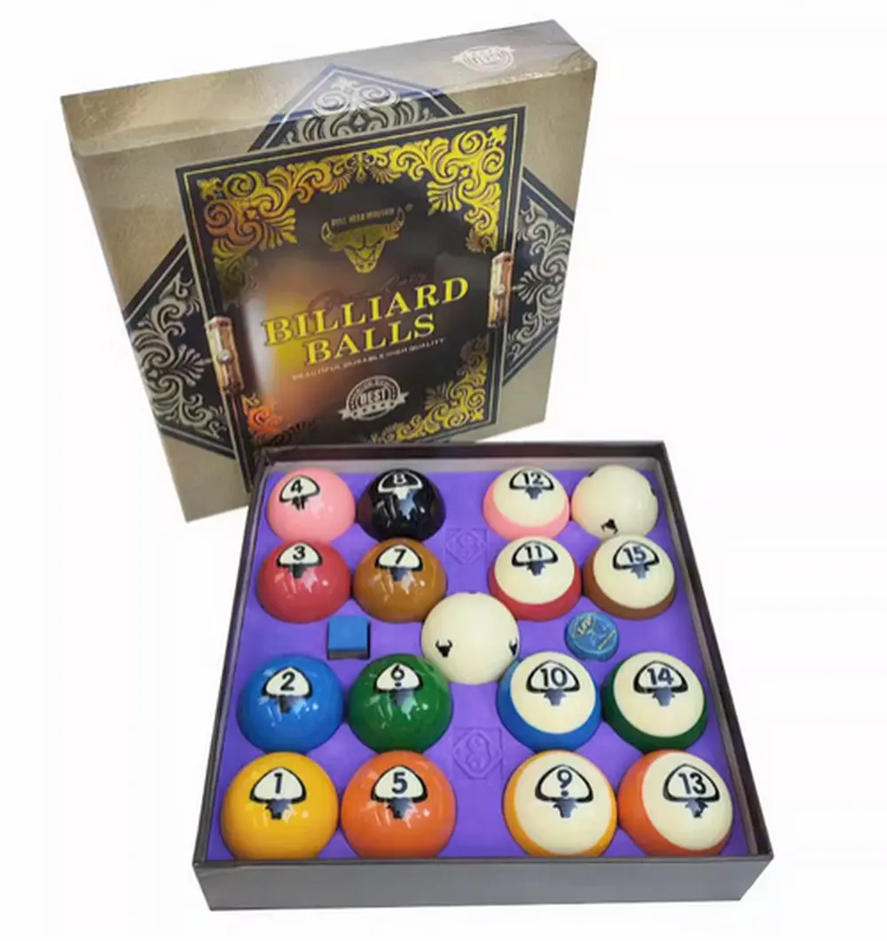 YALEKANG Best BULL Phenolic Resin Billiards Pool 17 Balls 2-1/4" Set