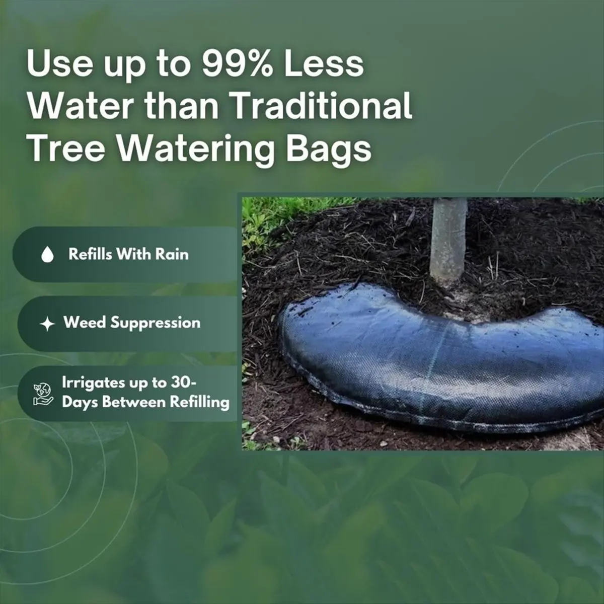 A45I Smart 30+ Days Tree Watering Mat, Automatically Replenishes Rainwater,Slowly Releases Root Balls, Prevents Over-Watering