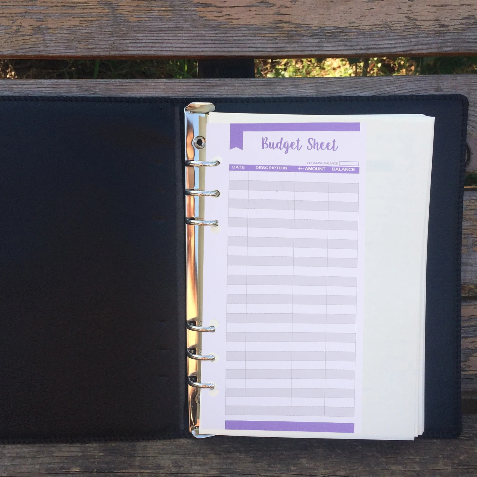

72pcs Budget Sheets 6 Hole A6 Refills 6 Colors Blue Yellow Purple Red Pink Black Set Expense Tracking Cash Binder