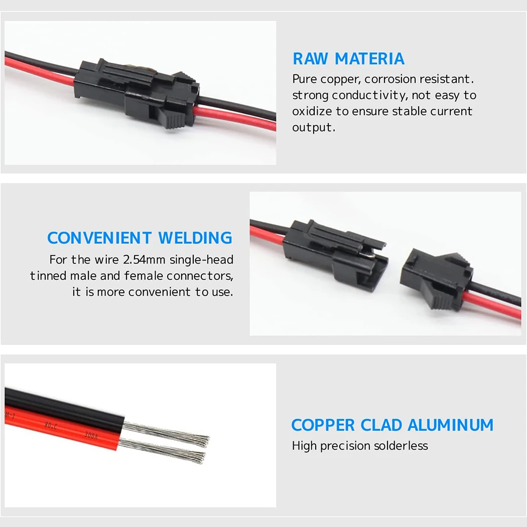 HPXGRC 10 CM/20 CM JST SM 2Pin Elektrische Draad Connector Kabel Plug Mannelijke Vrouwelijke Draad Connector Kabel Pigtail Plug voor FPV Drone RC