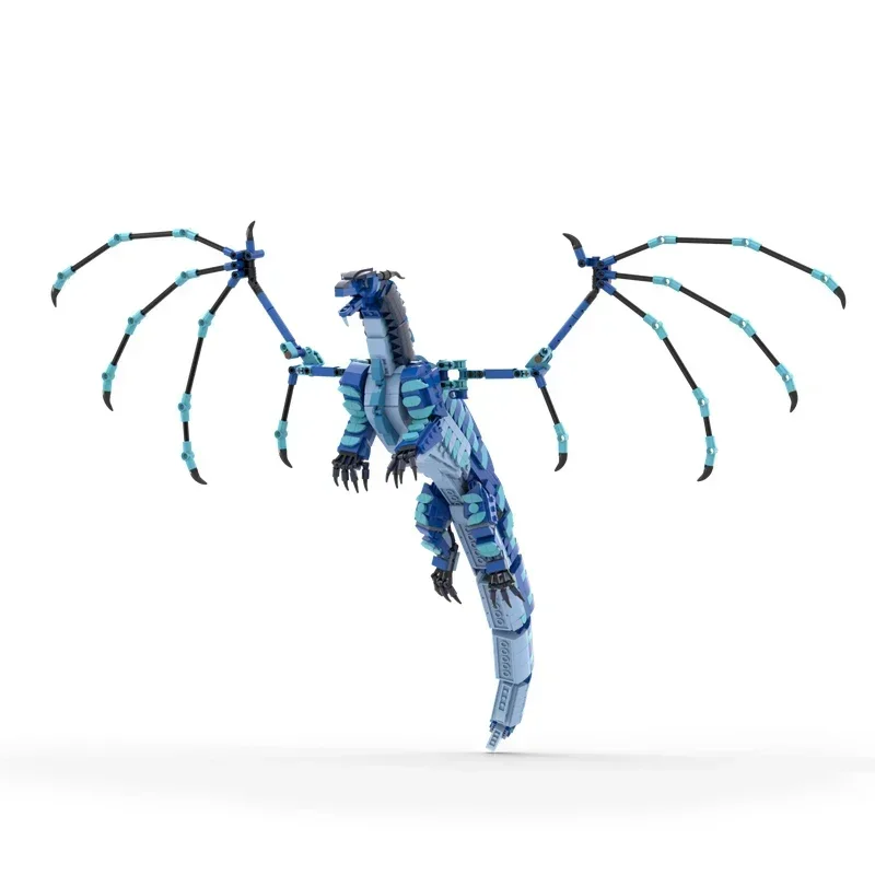 Tijolos de dragão de gelo medieval blocos de dragão construção de castelo moc display exclusivo klockiNavidade