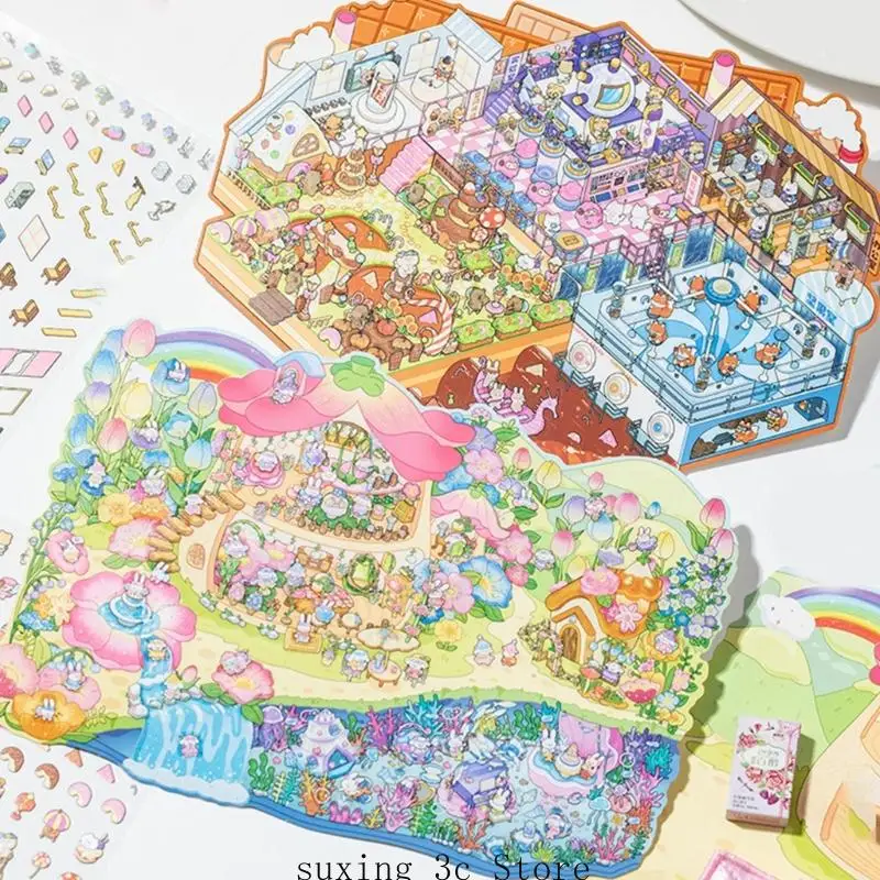 

E8be Cartoon Screens Sticker Miniature Land Shoctal Factory Sticker для журнала