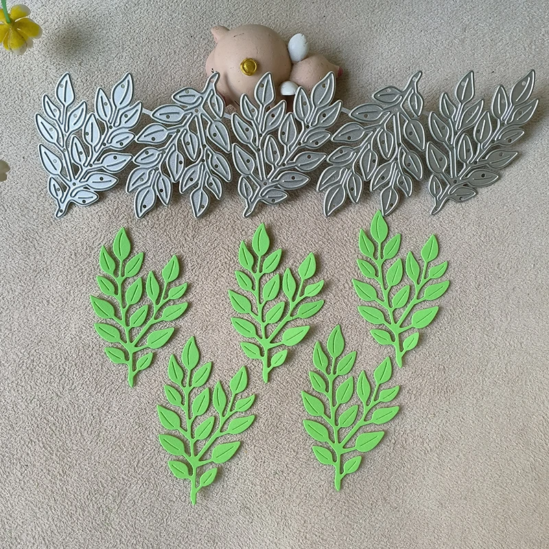 New 5 pcs Leaf Foliage cutting die mould scrapbook decoration embossed photo album decoration card making DIY handicrafts