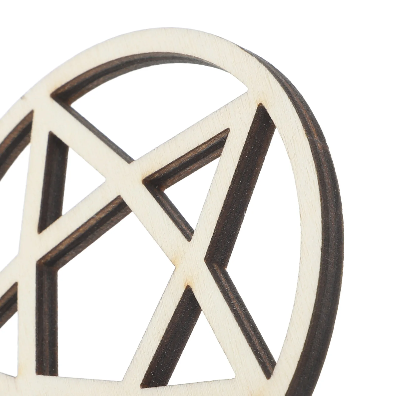 

1pc Natural Wood Pentagram Ornament Altar Decor Pentacle Tile Spiritual Home Decoration Desktop Ceremony Adornment Retro Style