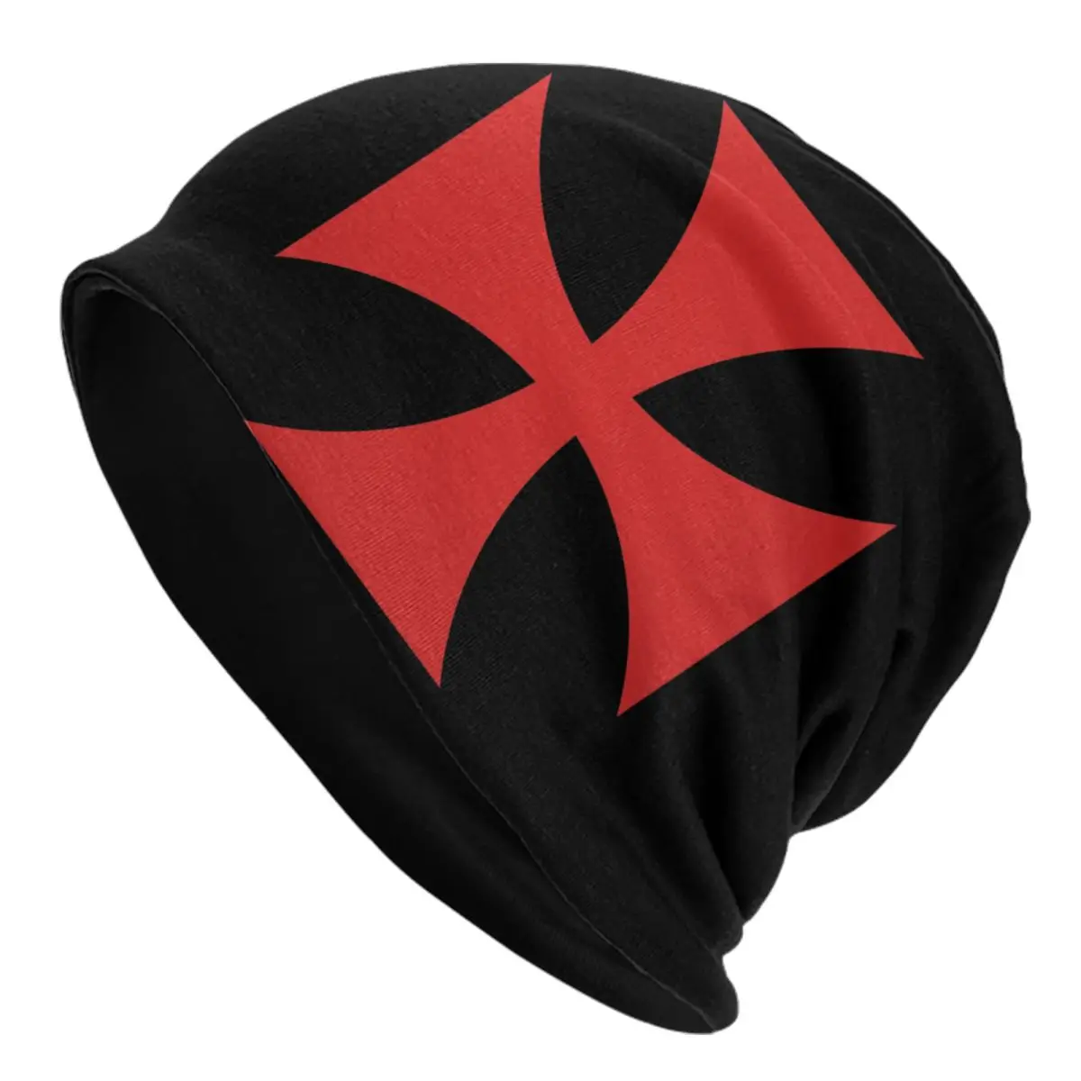 Templar Knight Jerusalem Cross Seal Medieval Warrior Symbol Skullies Beanies Caps Winter Warm Men Women Knit Hats Bonnet Hats