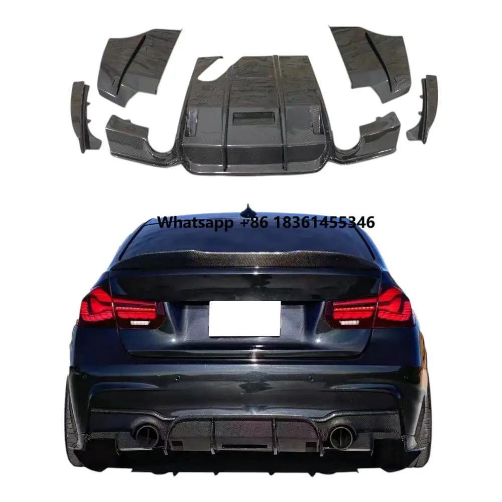 

New Carbon Fiber Body Kit Parts Rear Bumper Lip Diffuser For 3 Series F30 F35 320i 328i 340i 335i ，100% tested well