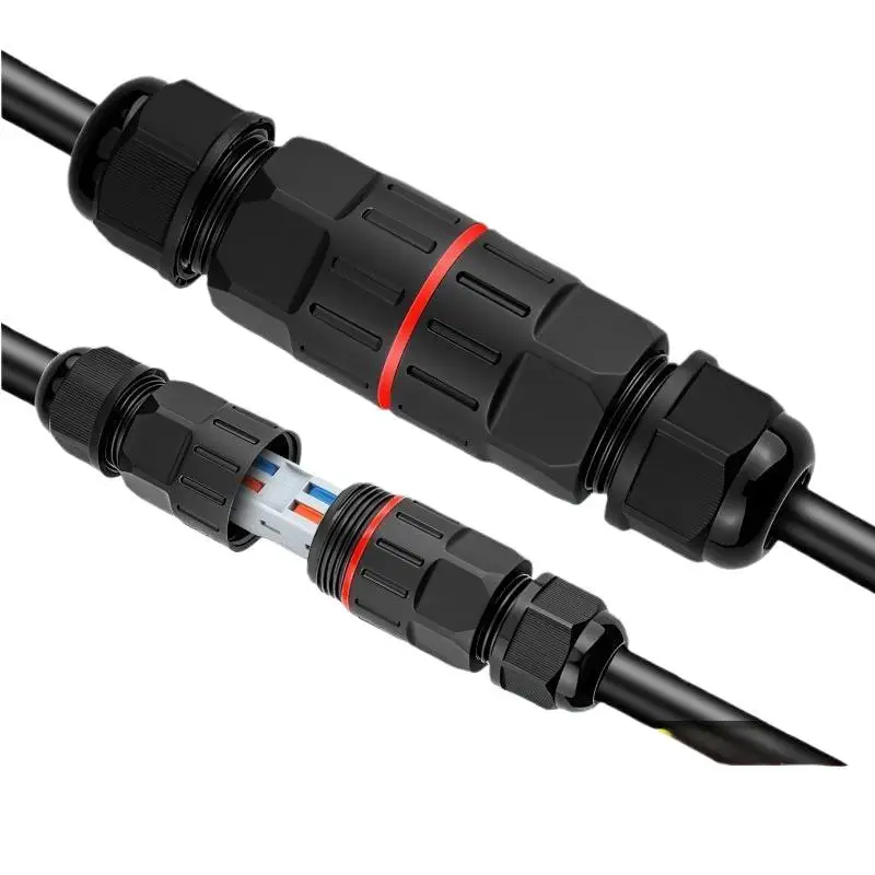 1/3Pcs Wire Connector IP68 Waterproof Cable Connector Quick Connection 2 In 2 Out 2/3 Pin Electrical Terminal Adapter