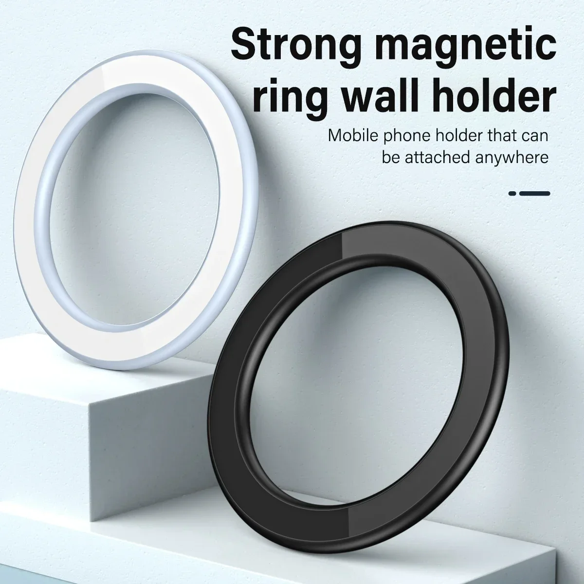 Magnetic Ring Holder for iPhone 16 15 14 13 Universal Wall Mobile Phone Super Magnet Holder in Car Cell Phone Stand for Magsafe