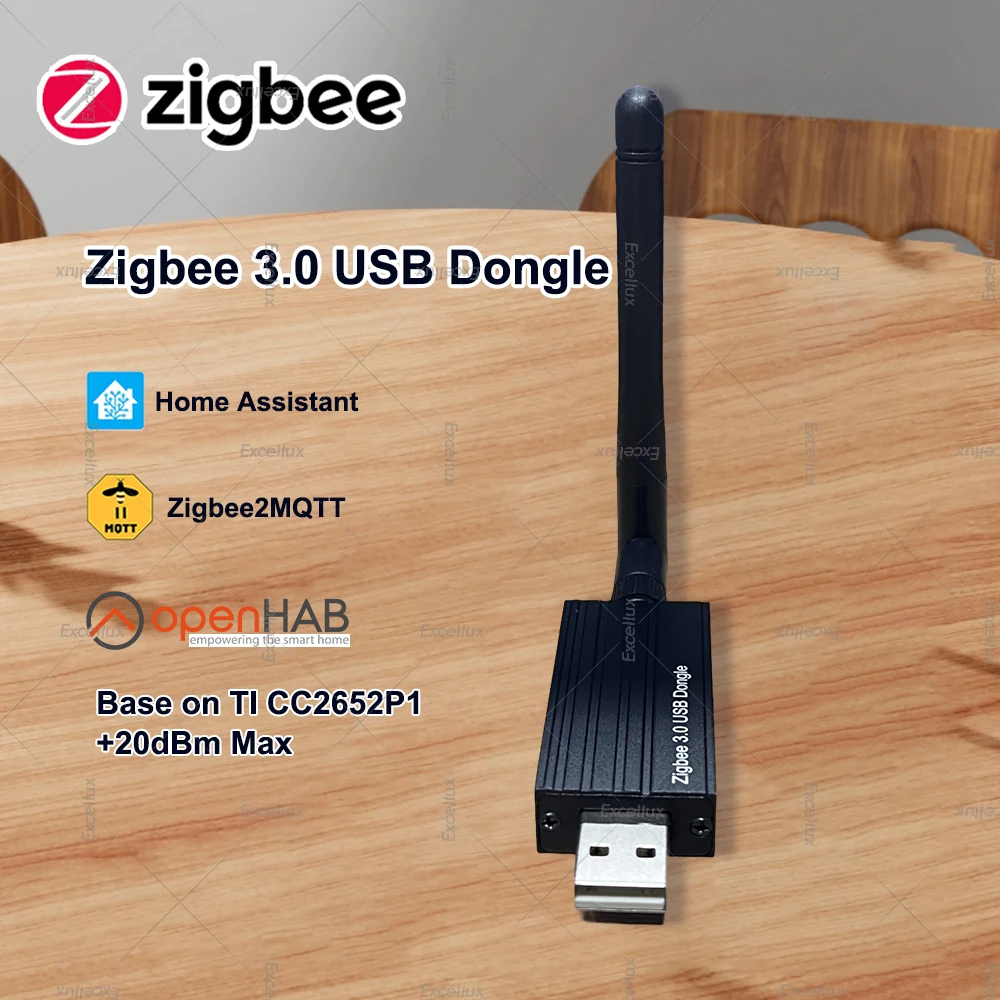 Zigbee 3.0 USB Dongle Universal Open Source Zigbee Gateway Hub Support Home Assistant OpenHAB Zigbee2MQTT Raspbian Ubuntu MacOS