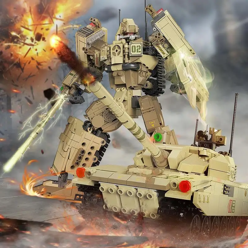 

769pcs WWII Military Bricks for Ages 8-14, Eco Bag Pack-NBFZ Heavy Tank Building Kit (LEGO® Compatible) Tank Mech Model,Toy Gift