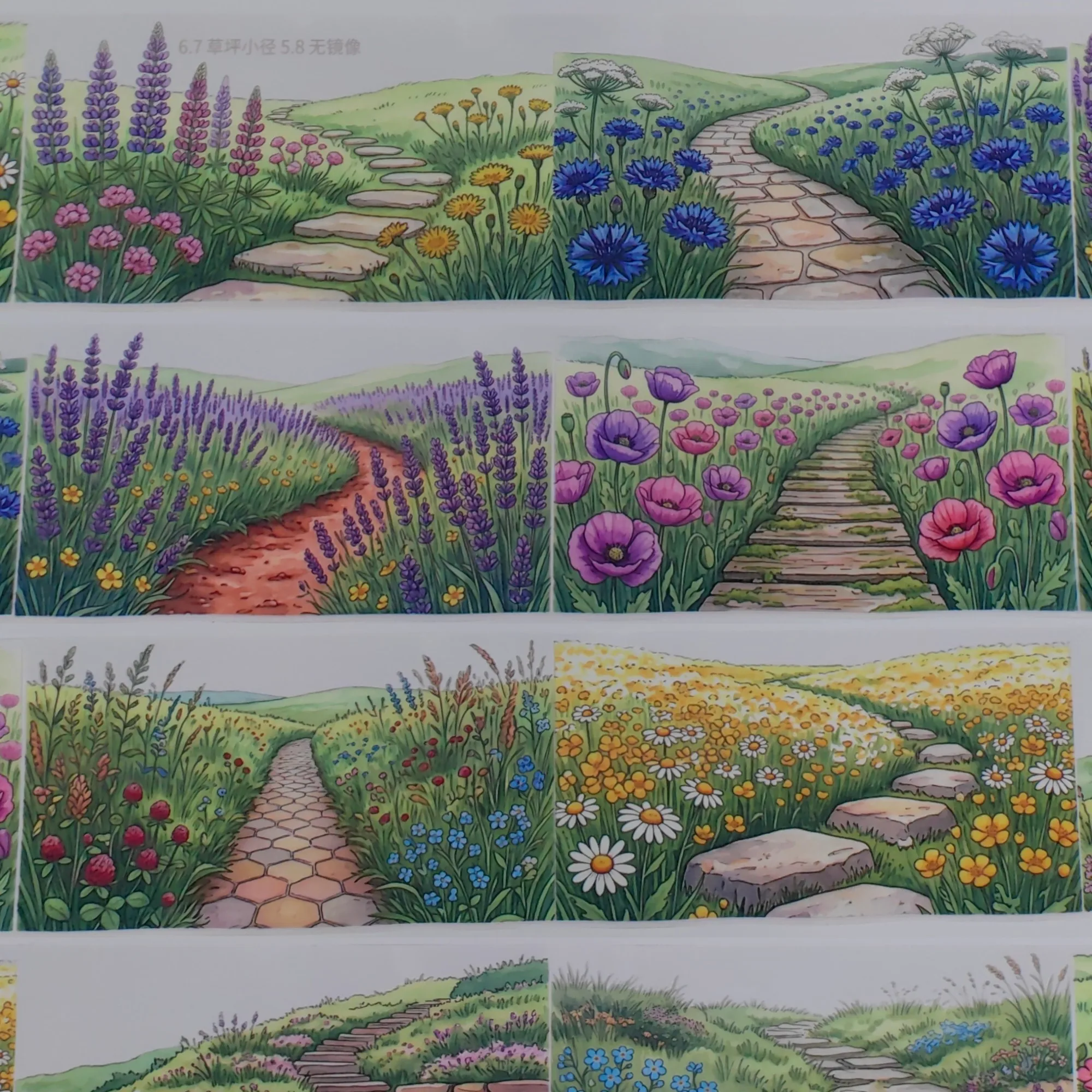 ZhaiMaoJu Limited Fantasy House Grass Path Cloud Modern Landscape Washi Tape For Journal Scrapbooking DIY Craft Decor Stickers - view 2