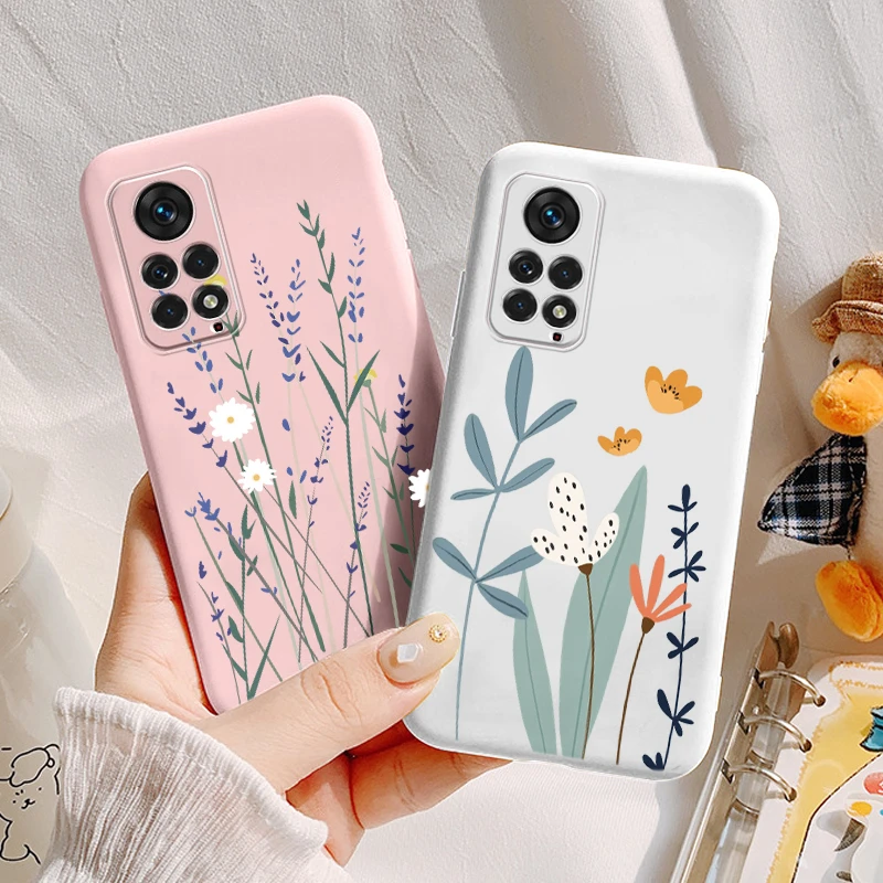 Custodia per telefono Vintage Flower Leaves per Redmi Note 11 Pro 11s Cover Silicone Soft antiurto Funda per Xiaomi Redmi Note 11 11s