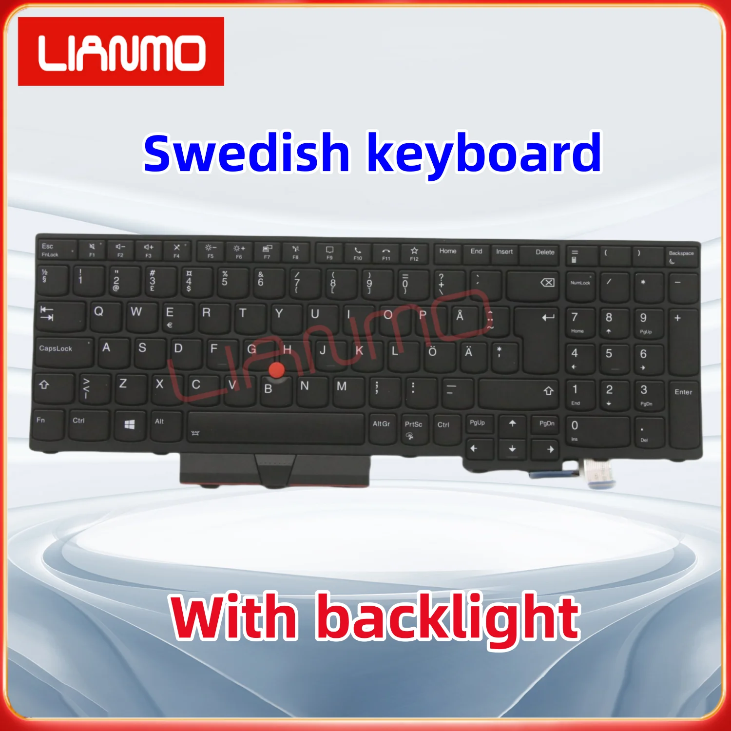 Cocok untuk keyboard Lenovo ThinkPad P15V Gen1 Gen2 T15P Gen1 Gen2 Italia/Norwegia/Nordik/Swedia/Turki