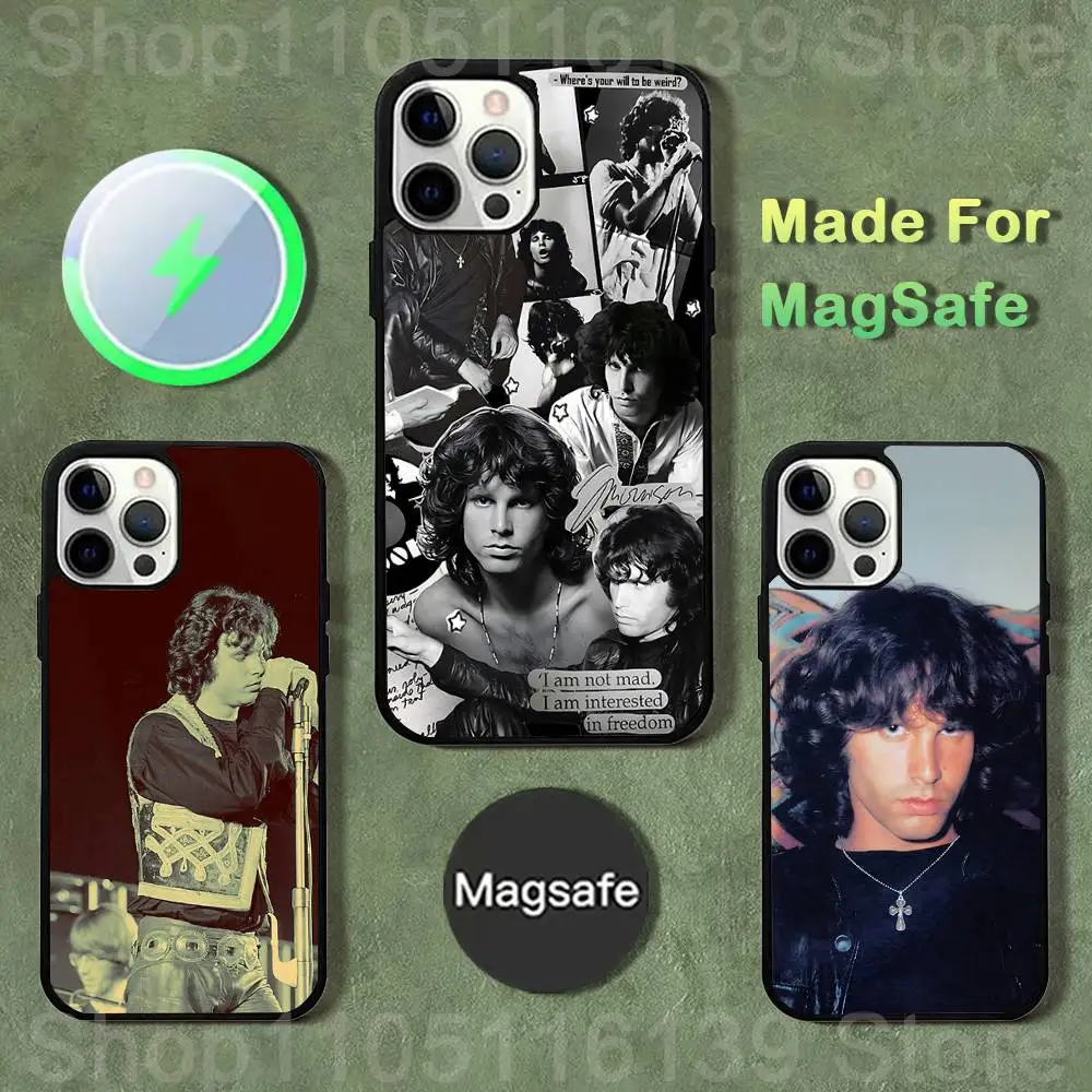 

The Doors Jim M-Morrison Phone Case For iPhone 17,16,15,14,13,12,11,Pro,Max,Plus,Mini,SE4,E Magnetic Magsafe Wireless Charging