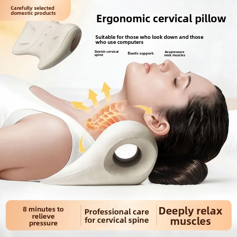 

Orthopedic C-shape Cervical Support Pillow Traction Lifting Device For Anti-arch Repair And Nerve Pressure Relief