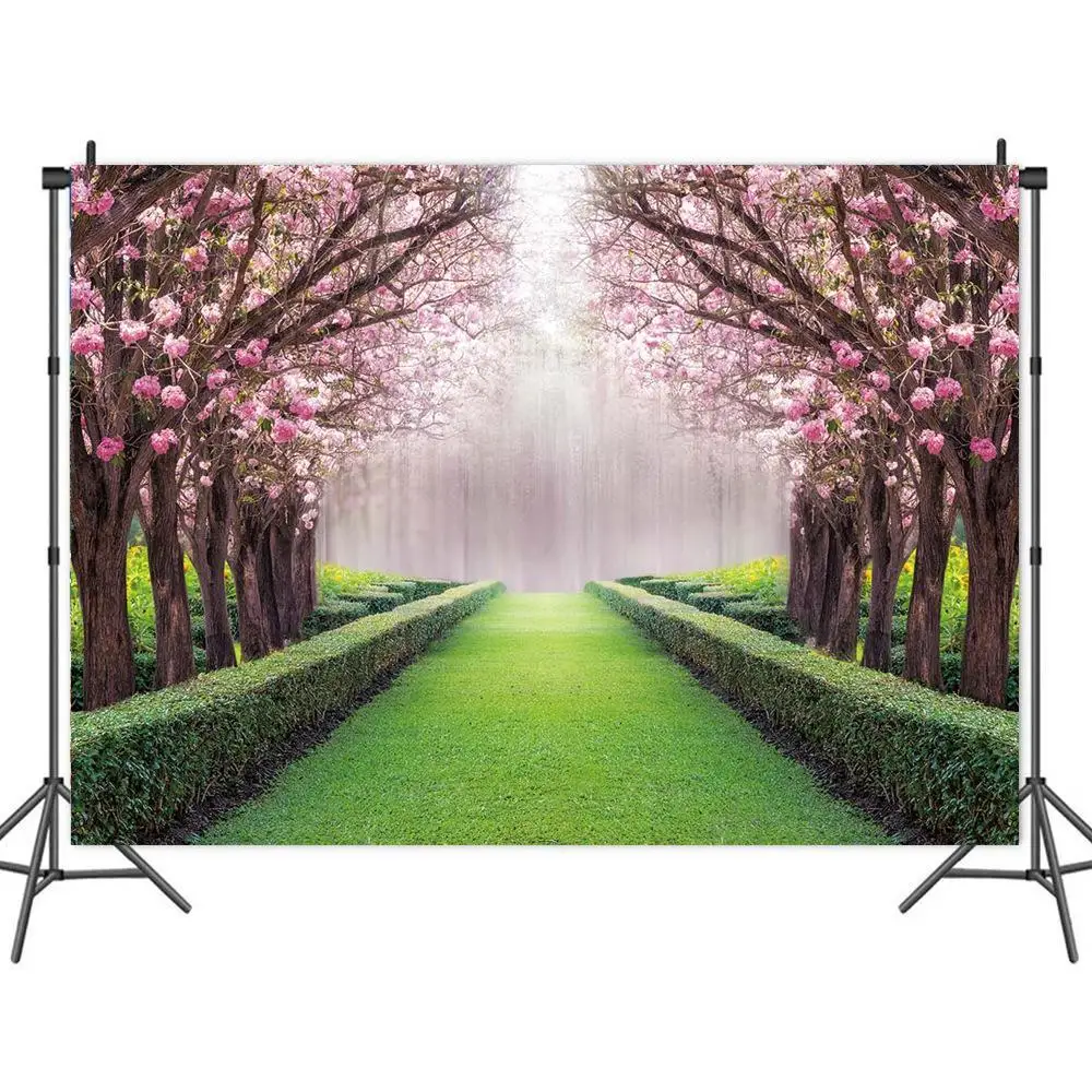 

Spring Beautiful Cherry Blossom Trail Backdrops Photo Background Decor for Portrait Photography Photocall Studio Props