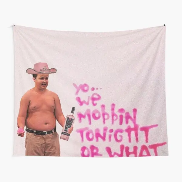 Gibby Pink Cowboy Hat Mobbin Or What  Tapestry Bedspread Hanging Decoration Wall Blanket Towel Travel Decor Printed Mat Bedroom