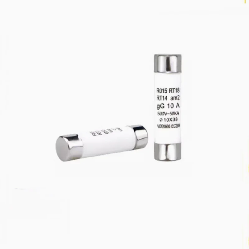20PCS R015 Ceramic Fuse Cylindrical fusible fusivel tube 500V 1A-32A Low Voltage 10mm*38mm Electrical Equipment Supplies