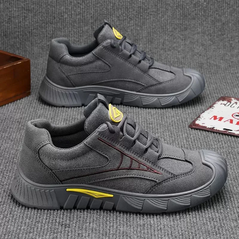 Men\'s Hiking Shoes Suede Leather Outdoor Shoes Wear-resistant Men Trekking Walking Hunting Tactical Sneakers  zapatos