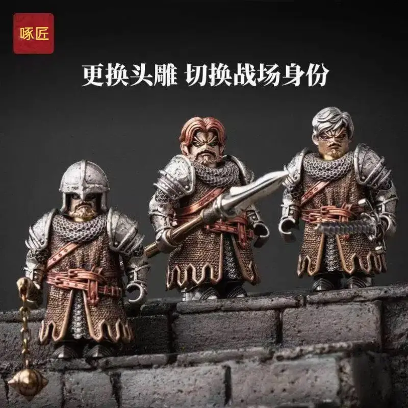Magnetic Detachable Expeditionary Force Medieval European Soldiers MOC Building Blocks Metal Figurine Ornament Bricks Toys