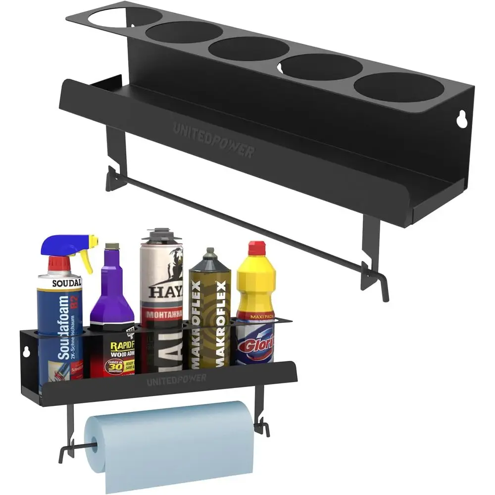 

Стальной настенный держатель для аэрозольных и бумажных полотенец, органайзер для гаража и поделок