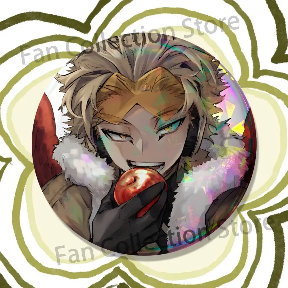 My H-Hero Anime Hawks Emaille-Pins, lustige Cartoon-Figuren, Abzeichen, Modeschmuck, Accessoires, runde Snap-in-Brosche für den Rucksack – Detail 16