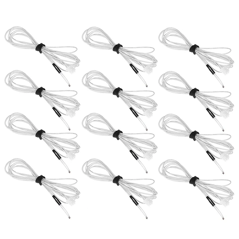 RISE-12 Pack 100K Ohm NTC 3950 Thermistors Temp Sensor 1 Meter(39.3 Inches) Compatible With Reprap Creality Ender 3