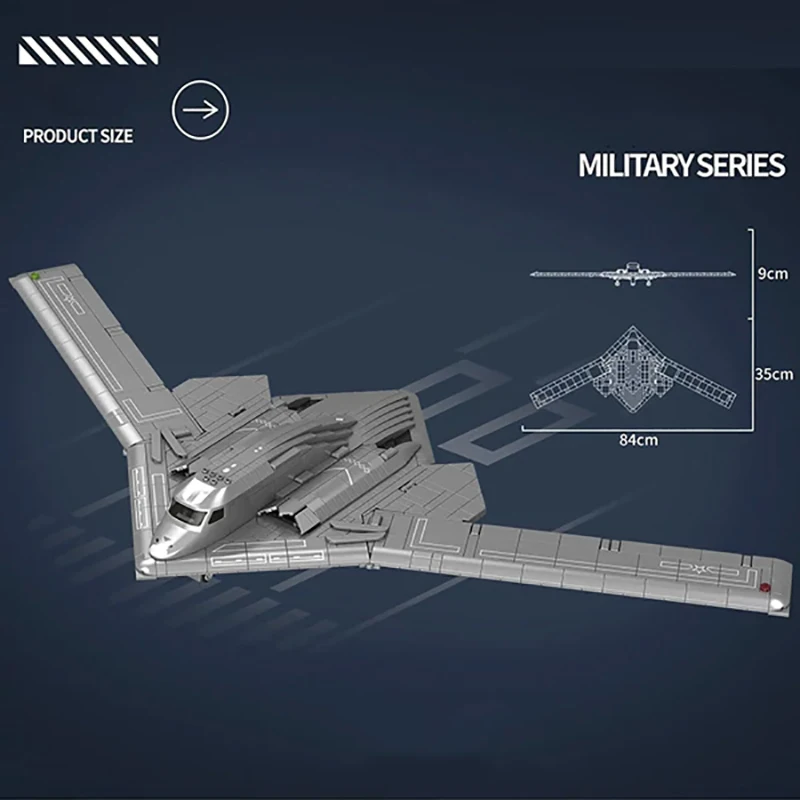 1381PCS H-20 Iong-Range Bomber strategico Building Blocks Set Caccia militare Modello di assemblaggio Giocattoli per ragazzi Adulti Regalo ﻿