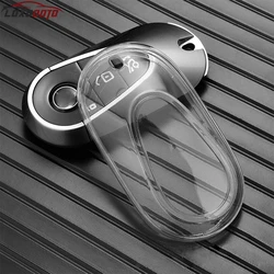 TPU Transparent Car Key Case Cover For Mercedes Benz W206 W223 C S Class S350 C200 C260 C300 S400 S450 S500 2021 2022 2023 2024
